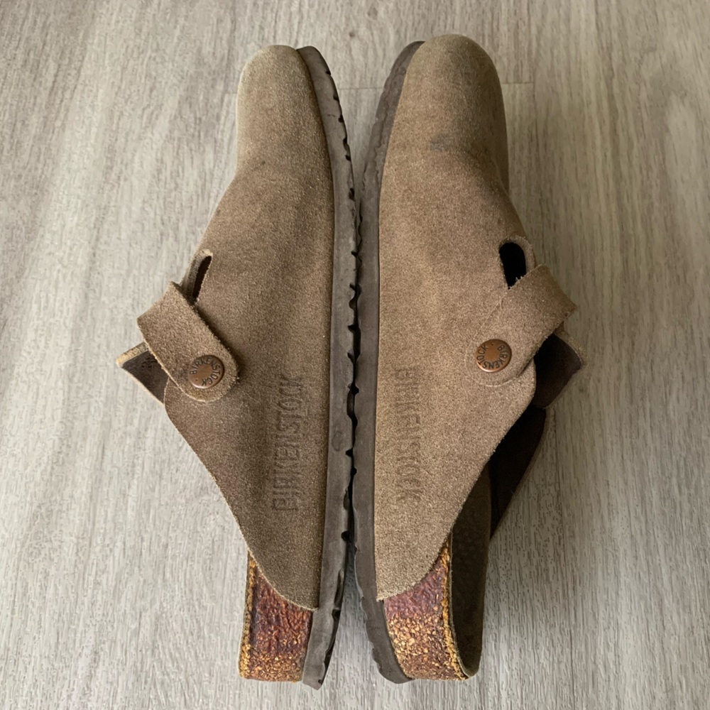 Birkenstock Brown Suede Clogs - Picture 5 of 13